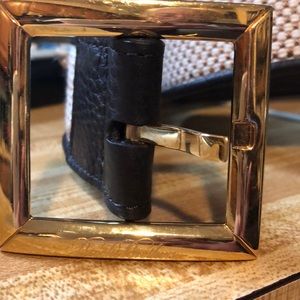 Brooks Brothers tweed leather belt